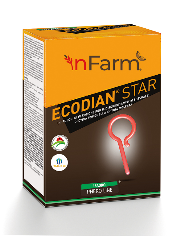 La scatola del prodotto Ecodian - Infarm di GEA dedicato all'Integrated Pest Management nel mondo Agro